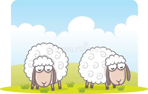 Sheep eating grass stock vector. Image of farm, lamb - 14264662