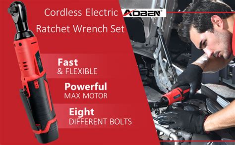 Amazon Aoben Cordless Electric Ratchet Wrench Set V Power