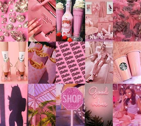 Boujee Pink Wall Collage Kit Pink Collage Kit Pink Aesthetic | Etsy ...