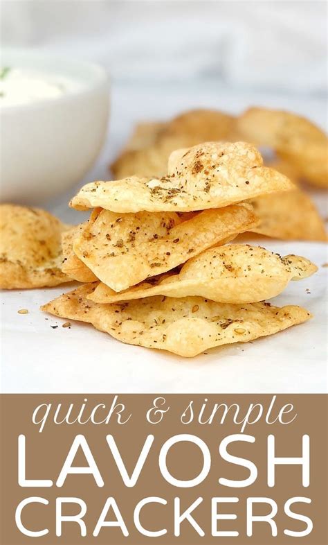 Lavosh Crackers - quick and simple crispy, crunchy homemade baked lavosh crackers sprinkled with ...