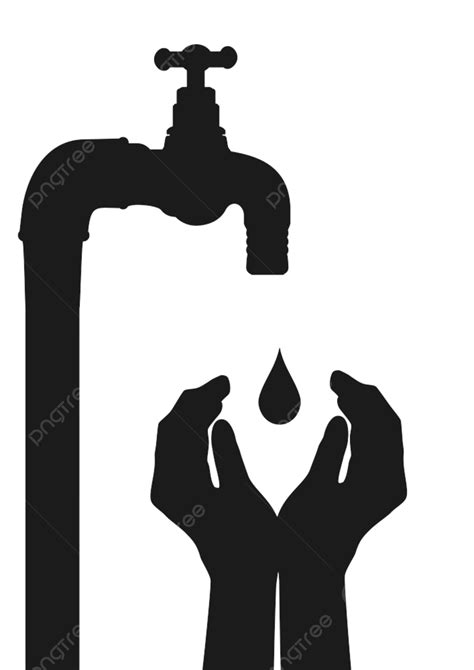 Water Drop Faucet Vector Art Png Save Water Drop Faucet Silhouette