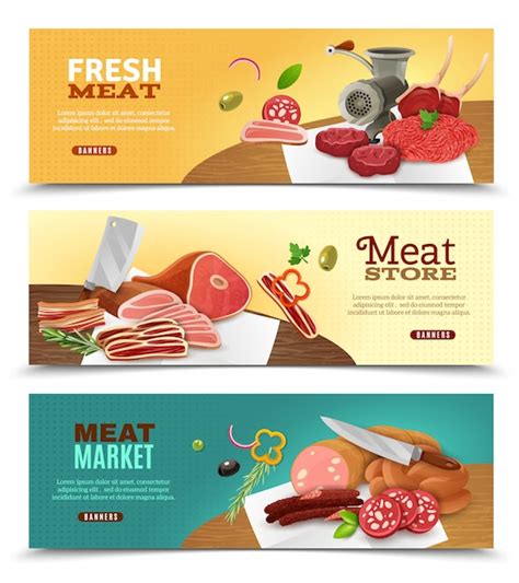 Meat Banner - Kostenlose Vektoren und PSD zum Download