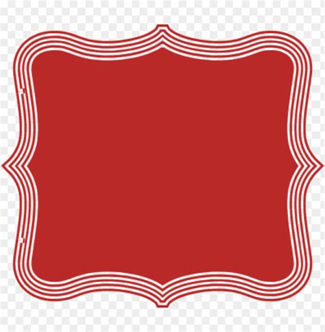 decorative text box red PNG image with transparent background | TOPpng