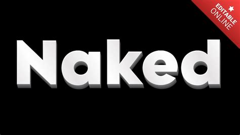 Naked Text Effect Generator