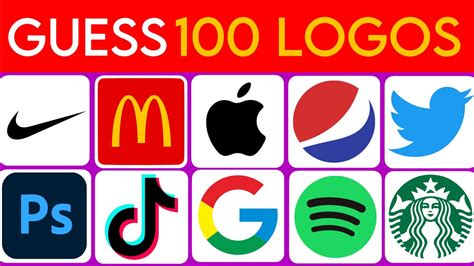 Guess The Logo In 3 Seconds 100 Famous Logos Youtube