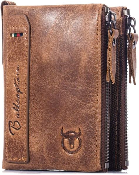 Amazon BULLCAPTAIN Genuine Leather Wallet For Men Vintage Bifold