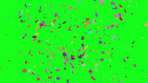 Colorful Confetti Falling Green Screen Stock Footage Video (100% ...