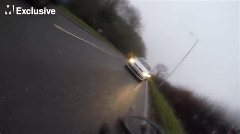 Video Of Moment Cyclist Knocked Him Off His Bike By Lorry Driver