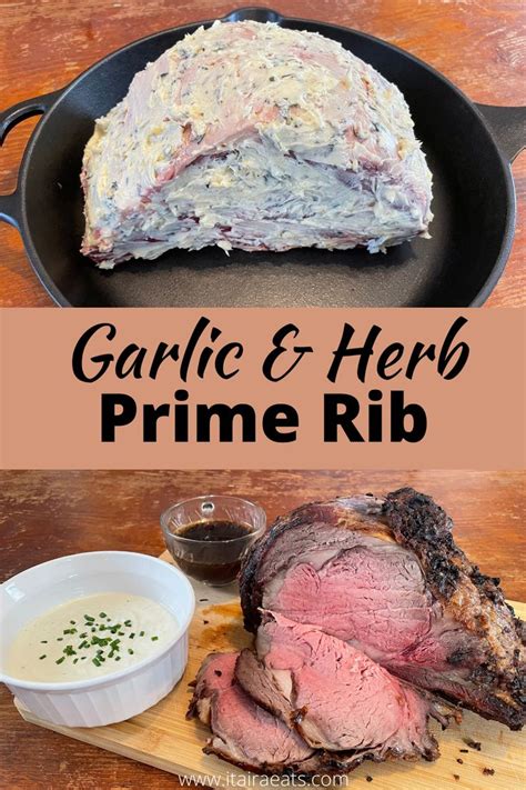 Garlic And Herb Prime Rib Roast Itaira Eats Recipe Prime Rib