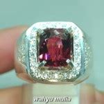 Cincin Batu Permata Merah Pyrope Almandine Garnet Ceylon Asli Kode