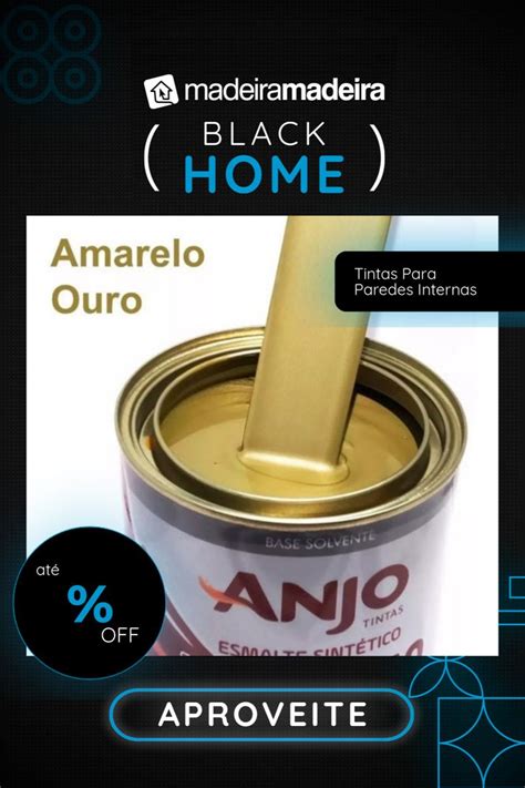 Tinta Amarelo Ouro Esmalte Sint Tico Metalico Plus L Anjo