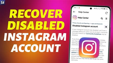 How To Recover Disabled Instagram Account Youtube