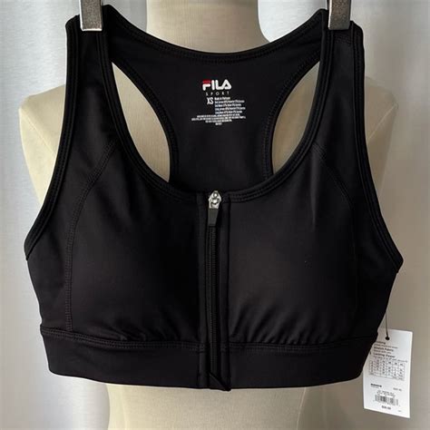 Fila Intimates And Sleepwear Fila Sports Brazipper Front Black Xsmall Poshmark