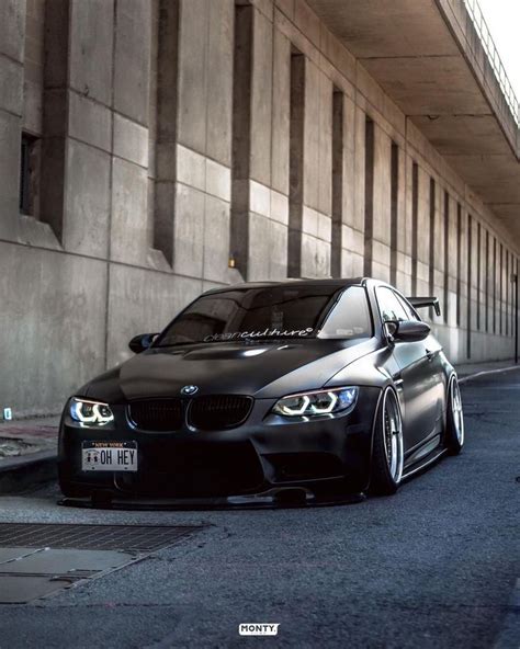 Bmw E92 M3 Satin Black Slammed Oh Hey Bmw Bmw M3 Bmw M5