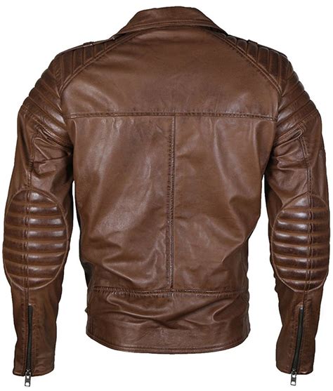 Mens Classic Brown Motorcycle Leather Jacket Usa Jacket