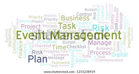 Event Management Word Cloud Made Text Stock Illustration 1255238929