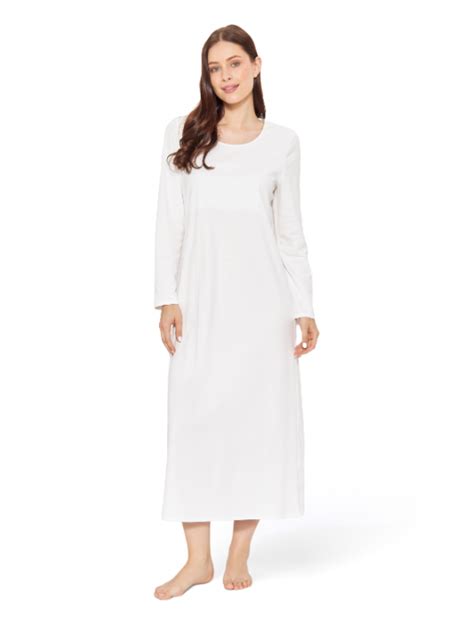 Feraud Long Nightgown Ivory Cotton High Class