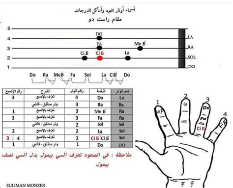 اسماء اوتار العود وأماكن الدرجات مع تطبيق جديد يساعدك على دوزان بسهوله تامة