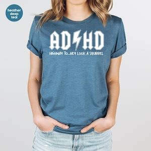 Adhd Shirts Mental Health T Shirt Funny Saying Graphic Tees Adhd