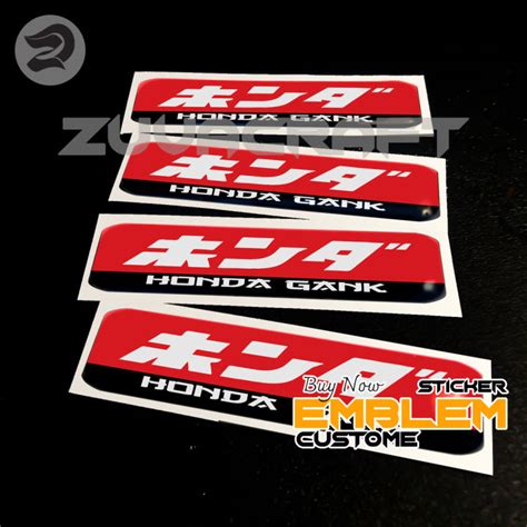 Stiker Motor Honda Emblem Timbul Esp D Logo Honda Gank Box Filter