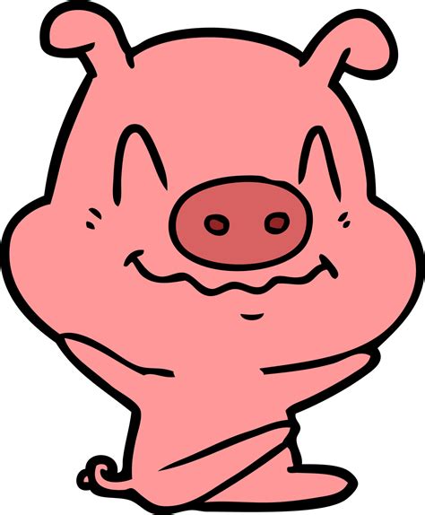 Cartoon happy pig 13756072 Vector Art at Vecteezy