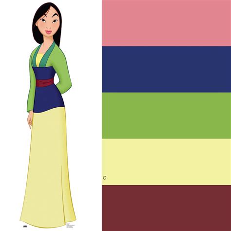 Chart Disney Princess Colors