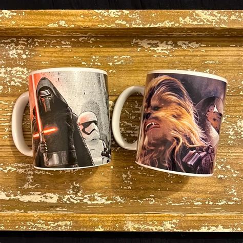 Kitchen Pair Of Disney Star Wars Coffee Mugs Kylo Ren Chewbacca