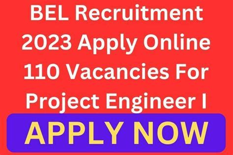 Bel Recruitment Apply Online Vacancies For Project Engineer I