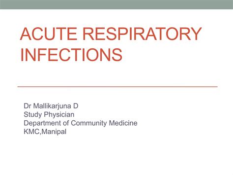 Acute Respiratory Infections Ppt