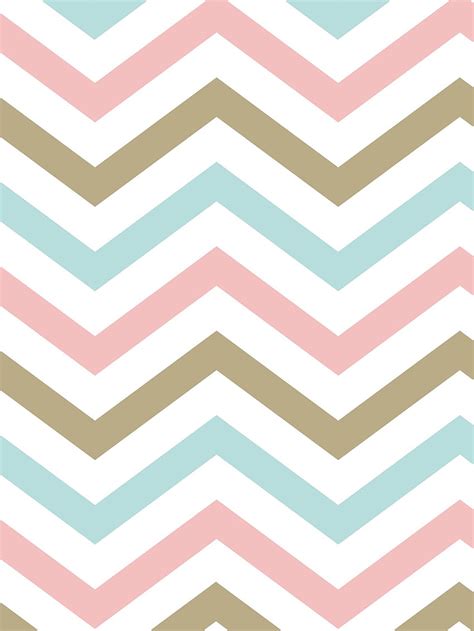 Pink And Gold Chevron Background