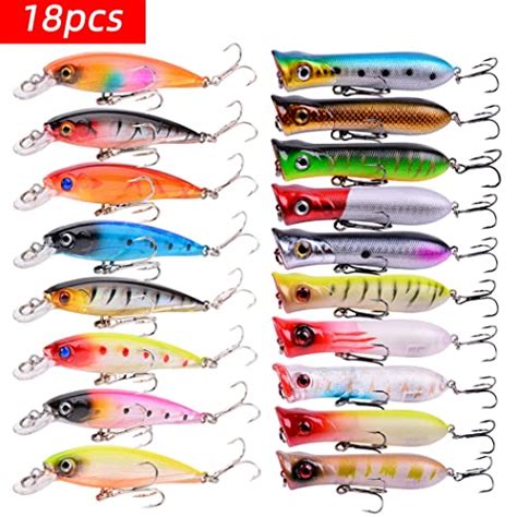 Fishing Poppers Minnow Laser Lures 3d Eyes Jerk Bait Topwater Hard