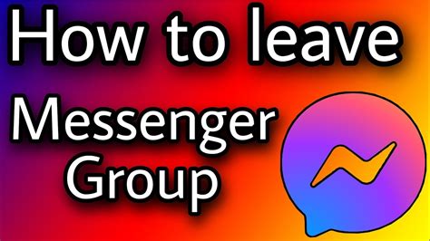 How To Leave Messenger Group Messenger Group Kaise Chor De Youtube