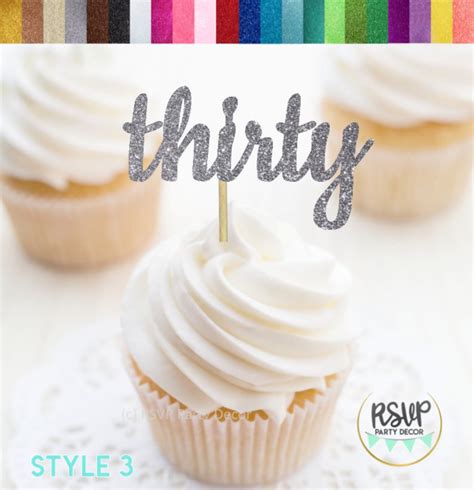 Number 30 Cupcake Toppers Thirty Food Picks 30th Birthday Etsy Canada