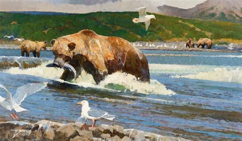 Bob Kuhn 1920 2007 The Spawning Run 1991 Wildlife Paintings