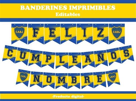 Kit Imprimible Bander N Boca Juniors Wook Imprimibles