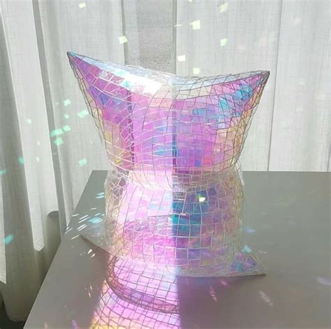 Iridescent Decor Iridescent Crystal Soft Sculpture Holographic