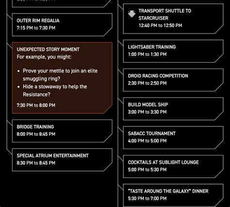 Disney Releases Sample Day Itinerary Of Star Wars Galactic