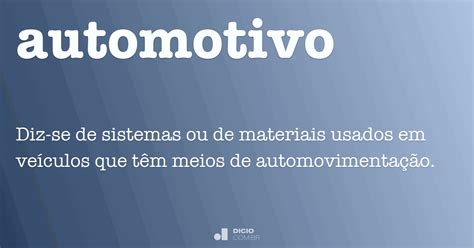 O Que Significa Automotivo