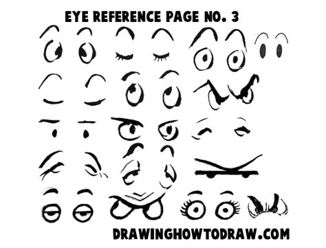 Drawing Cartoon And Illustrated Eyes Reference Sheets How To Draw Step