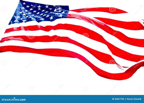 American Flag White Background Stock Images - Image: 5667794