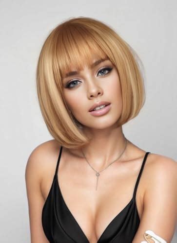 Amazon Getshow Blonde Short Bob Wig With Bangs For Women