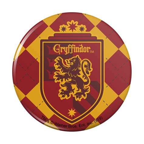 Harry Potter Gryffindor Plaid Sigil Pinback Button Pin Walmart