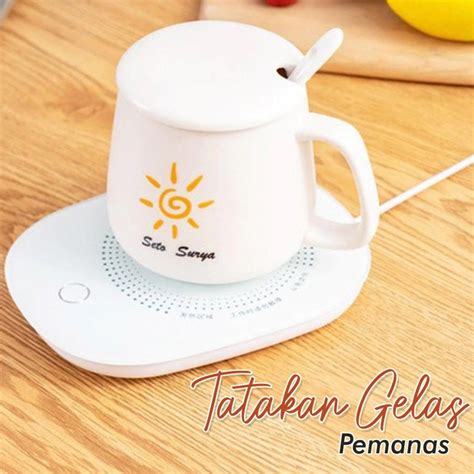 Jual Tatakan Gelas Penghangat Minuman Warmer Cup Kaca Elektrik