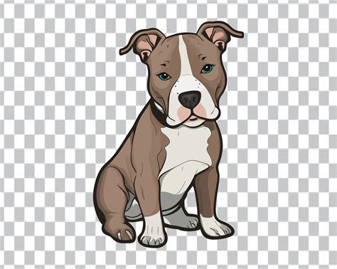 Pitbull Zwart Wit Clipart