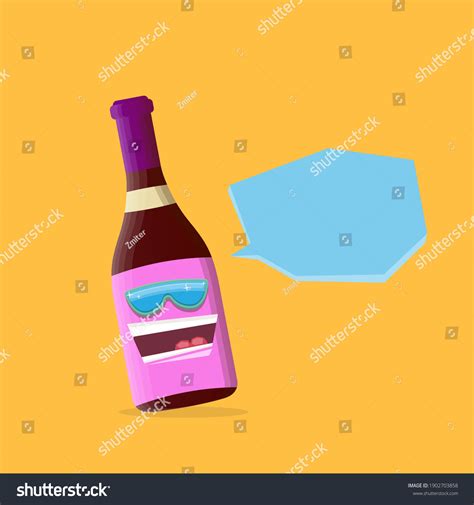 Vector Funny Cartoon Red Wine Bottle Stock Vector Royalty Free