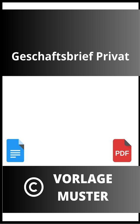 Gesch Ftsbrief Privat Muster Vorlage Schreiben