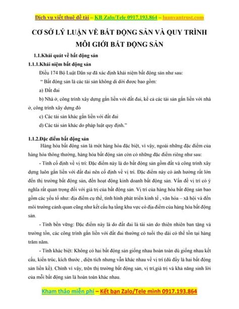 ly luan ve bat dong san va quy trinh moi gioi bat dong sandocx