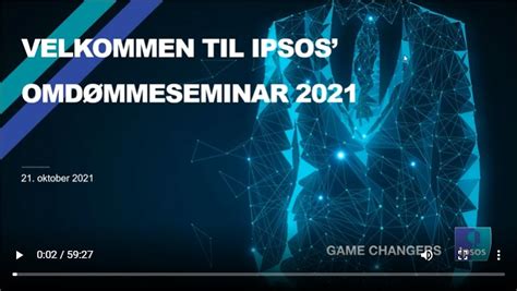 Opptak av webinar 21 10 21 Ipsos omdømmeseminar Omdømmepris 2021