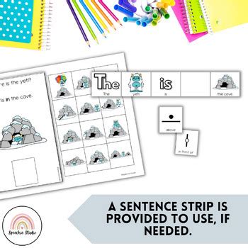 Preposition Spatial Concepts For Speech Therapy Yeti Themed Activities