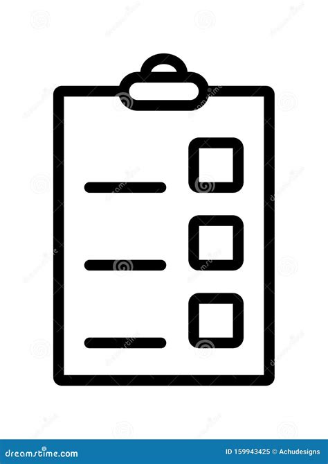 To Do List Line Icon Stock Vector Illustration Of Logo 159943425